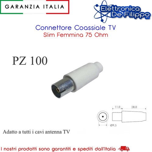Presa coassiale per - tv, 9,5mm