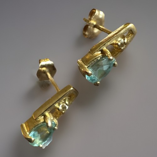 Orecchini perno gems oro - perno, tv